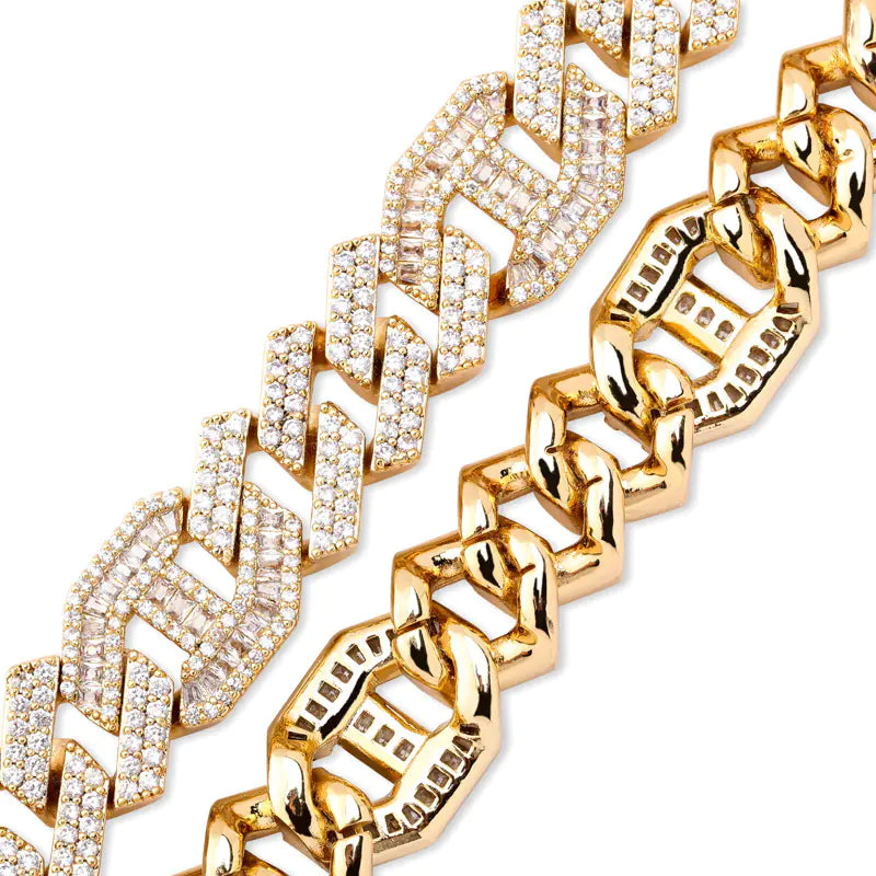 14mm Full Zircon Hip Hop Cuban Chain