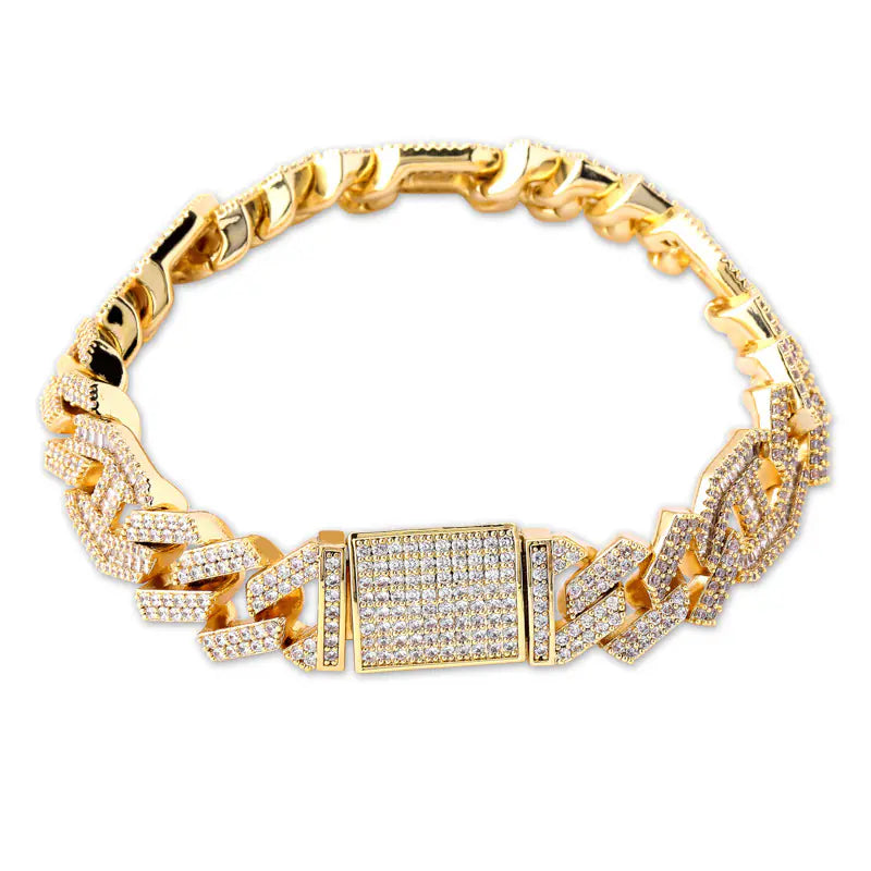 14mm Full Zircon Hip Hop Cuban Chain