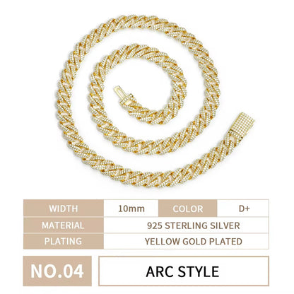 Moissanite Men’s Miami Cuban Link Chain Set