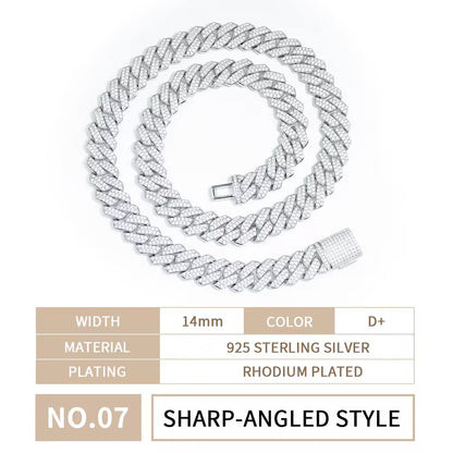 Moissanite Men’s Miami Cuban Link Chain Set