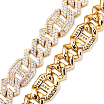 14mm Full Zircon Hip Hop Cuban Chain