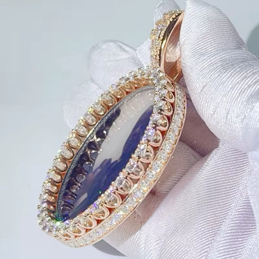 Rose Gold Iced-Out Custom Pendant