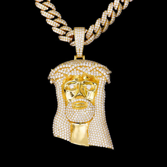 Silver  Jesus Pendant For Men