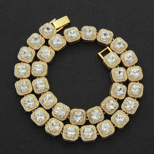 Men's Short Baguette Cuban Chain Necklace