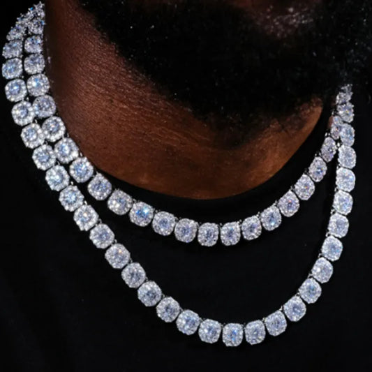 Men's Short Baguette Cuban Chain Necklace